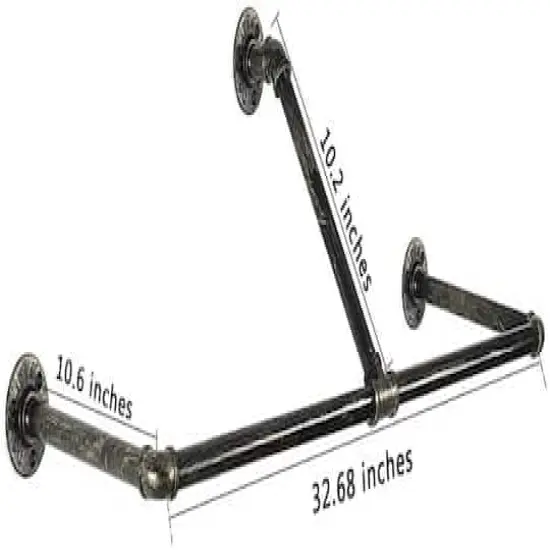 33" Wall Mounted Clothes Rack Bronze {6}