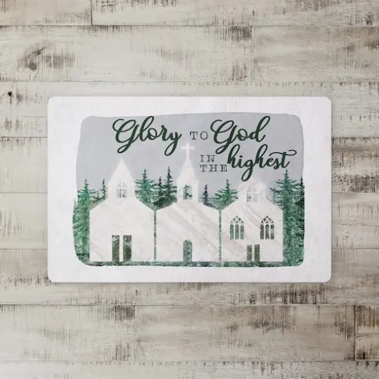 Glory to God in the Highest Floor Mat {3}