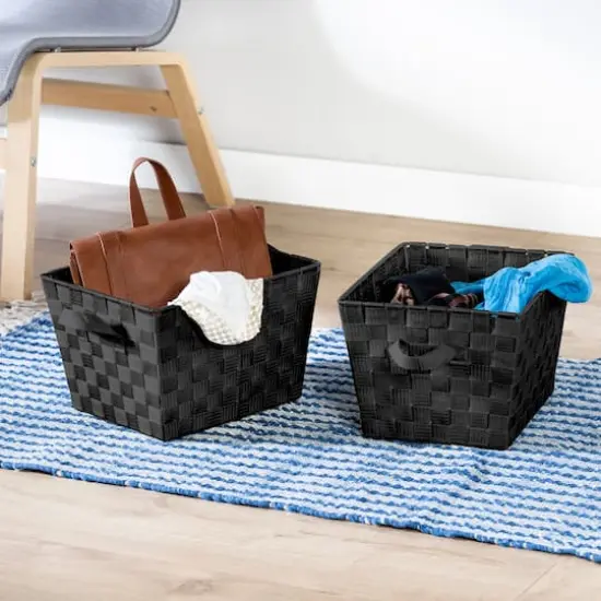 Honey Can Do Black Woven Bins, 2ct. {1}