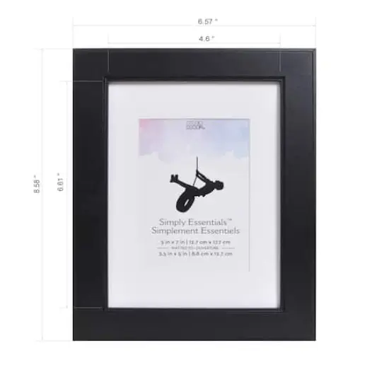 Simply Essentials&trade; Black Flat Frame with Mat by Studio D&eacute;cor&reg; {6}