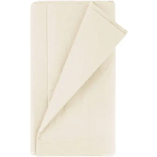 JAM Paper 108" Rectangular Plastic Lined Paper Table Cover Ivory {3}