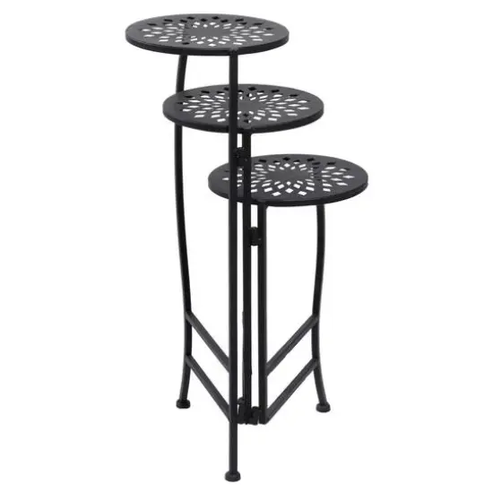 2ft. Black Metal Traditional Plantstand {7}