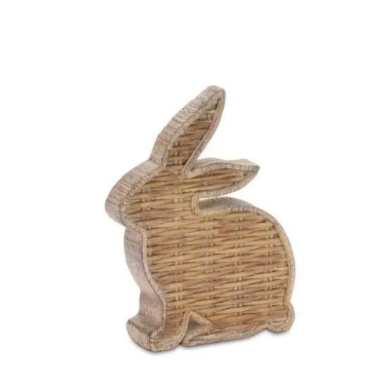 Wicker Rabbit D&eacute;cor Set, 7.25" & 9" {4}