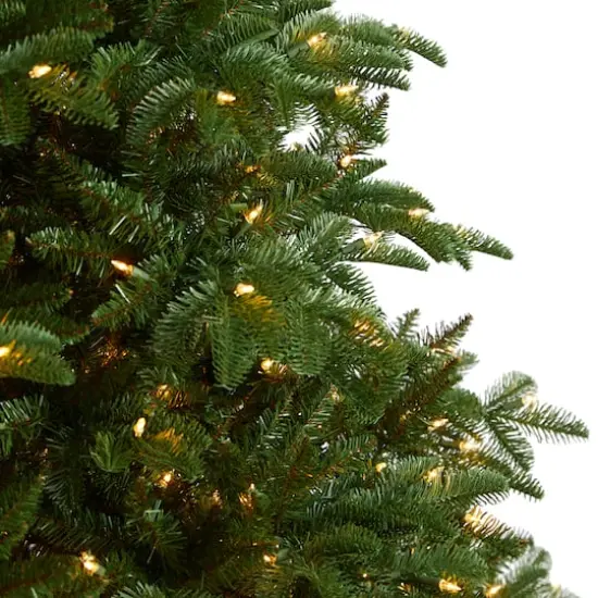 8ft. Pre-Lit South Carolina Spruce Artificial Christmas Tree, Clear Lights {4}