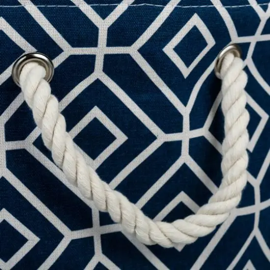 DII&reg; Large Round Stained Glass Polyester Bin Navy {5}