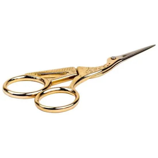 SINGER&reg; 4.5" Gold Forged Stork Embroidery Scissors {5}