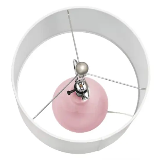 Lalia Home 26" Droplet Table Lamp with Fabric Shade Rose Pink {9}