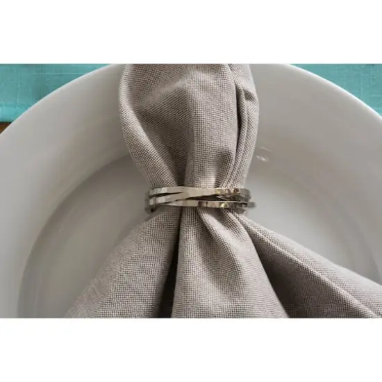 DII&reg; Silver Intertwined Napkin Rings, 6ct. {4}