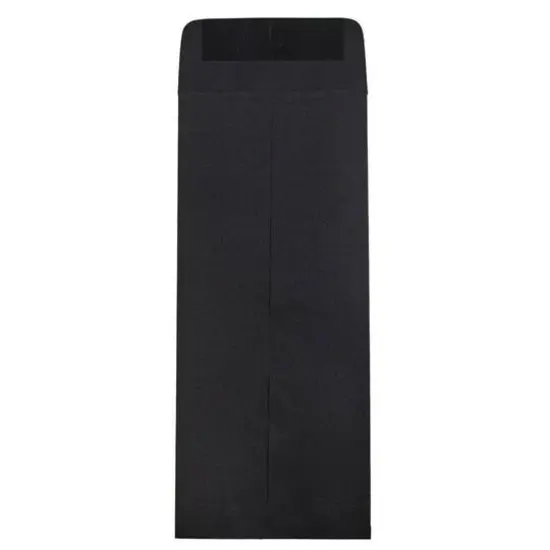 JAM Paper 4" x 9.5" Black Linen Policy Business Premium Envelopes {3}