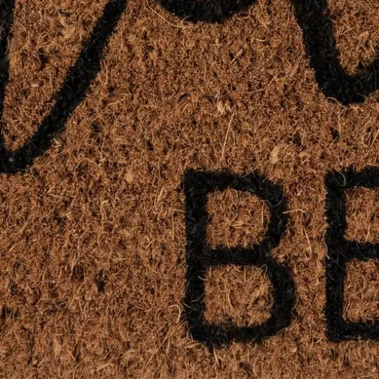 Hello Honey&reg; Black & Brown Hello Beautiful Natural Coir Doormat {6}