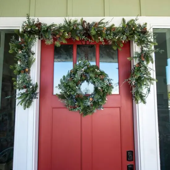 Village Lighting 24" Rustic White Berry Wreath {6}