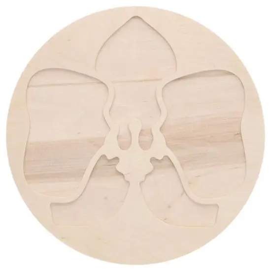 Leisure Arts&reg; 10" Circle with Orchid Welled Wood Surface {1}