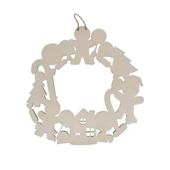 16" Gingerbread Wreath DIY Wood Décor by Make Market® {3}