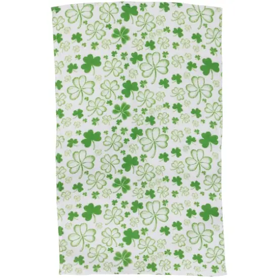 Shamrocks & Plaid Kitchen Tea Towels Set {4}