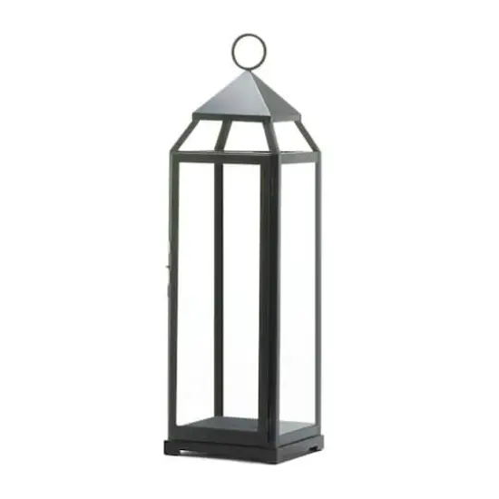 25'' Black Contemporary Lantern {1}