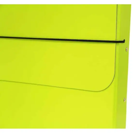 JAM Paper Strong Thick Portfolio Carrying Case with Elastic Band Closure Lime Green {6}
