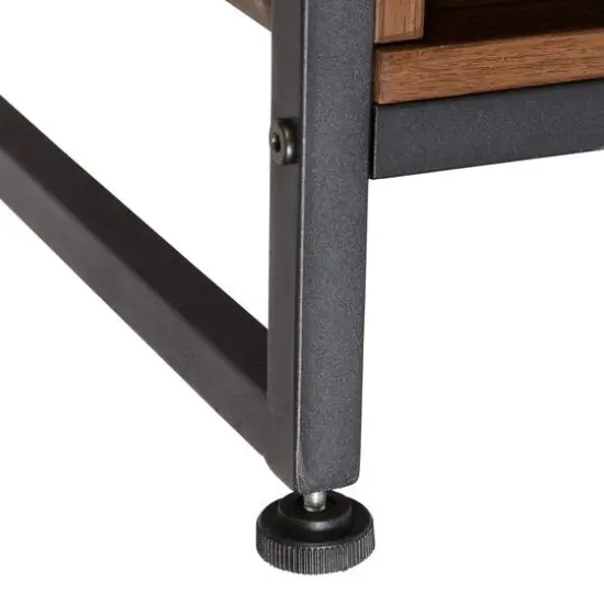 Honey Can Do Black & Walnut Multi-Purpose Kitchen Bakers Rack With Wine Storage {5}