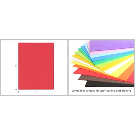 Essentials by Leisure Arts 9" x 12" Foam Sheets, 15ct. Red {5}