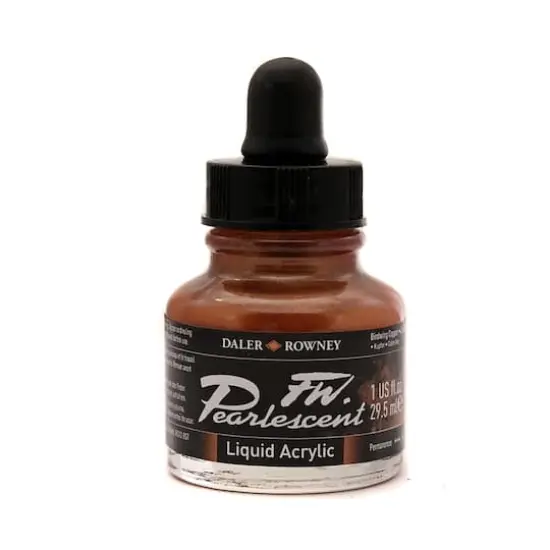 Daler-Rowney&reg; 1oz. FW Pearlescent Liquid Acrylic Ink 111 Birdwing Copper {1}