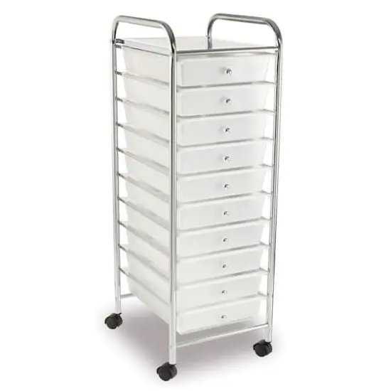 10 Drawer Rolling Cart by Simply Tidy&reg; Clear {3}