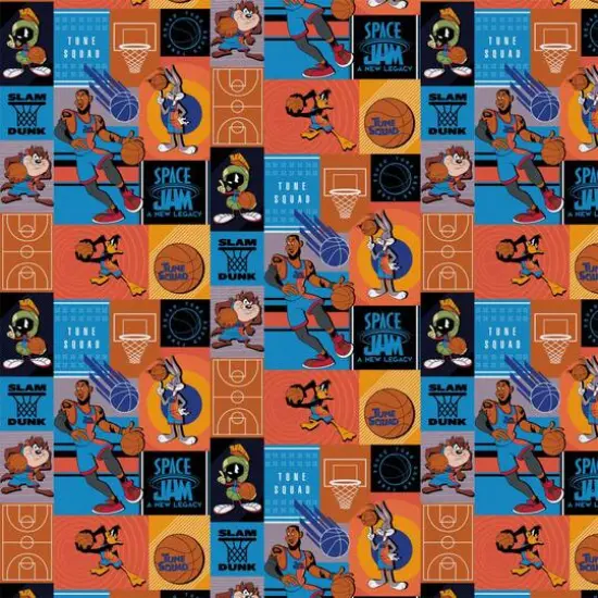 Space Jam Slam Dunk Precut Cotton Fabric {1}