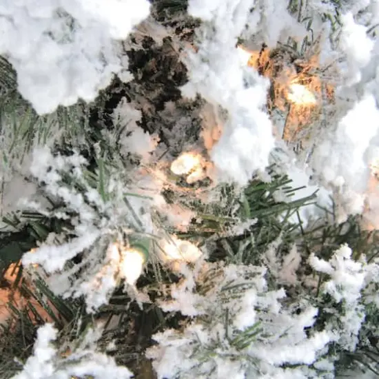 3ft., 4ft., & 5ft. Pre-Lit Heavily Flocked Alpine Artificial Christmas Tree Set, Clear Lights {3}