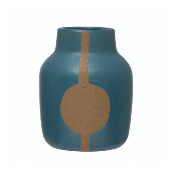 Hello Honey&reg; 8" Abstract Design Stoneware Vase {1}