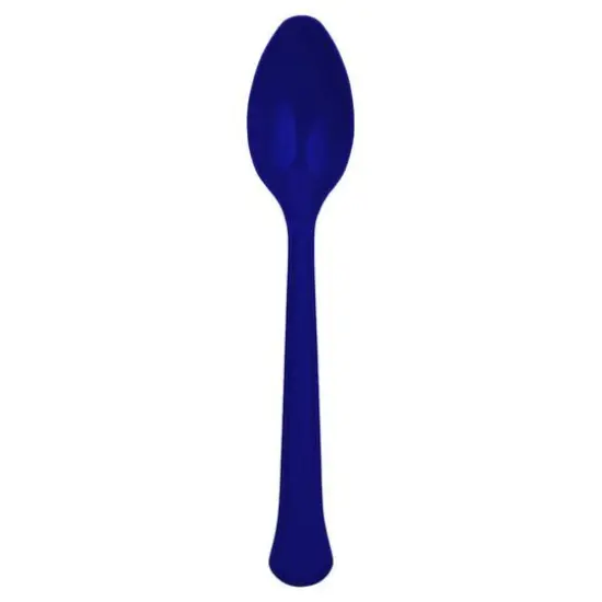 JAM Paper Premium Disposable Plastic Spoons, 48ct. Navy Blue {3}