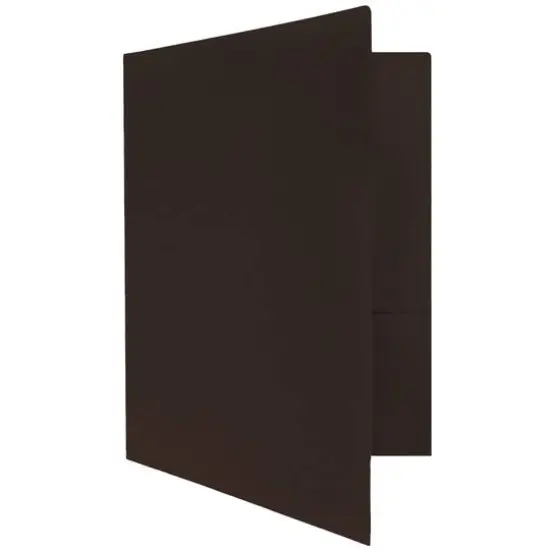 JAM Paper Chocolate Brown 2-Pocket Folders {5}