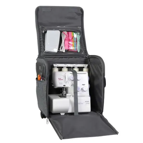 Everything Mary Heather Gray Serger Machine Rolling Storage Case {8}