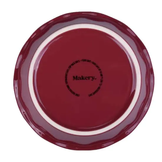 6" Mini Burgundy Ceramic Pie Plate by Makery&trade; {5}