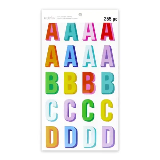 Multicolor Vinyl Alphabet Sticker Sheets by Recollections&trade; {7}