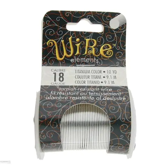 The Beadsmith&reg; Wire&trade; Elements 18 Gauge Tarnish-Resistant Wire Titanium {1}