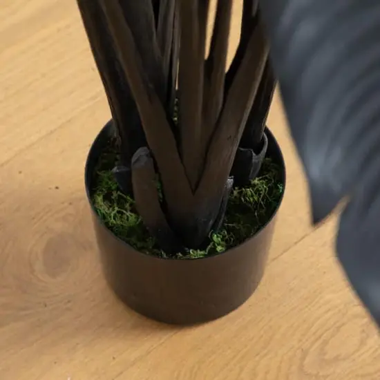 6ft. Artificial Halloween Black Travelers Palm Tree {6}