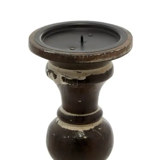 Mango Wood Country Cottage Candle Holder Set {4}