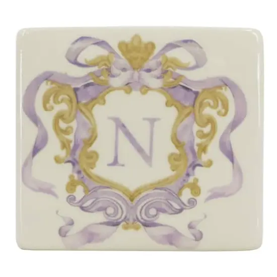4.5" x 4" Ceramic Monogram D&eacute;cor by Ashland&reg; N {1}