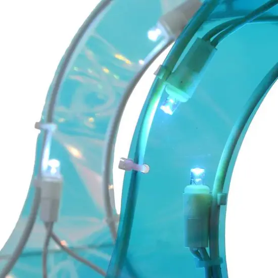 26" 3D Iridescent Sleigh with 105 Cool White UL LED Lights {4}