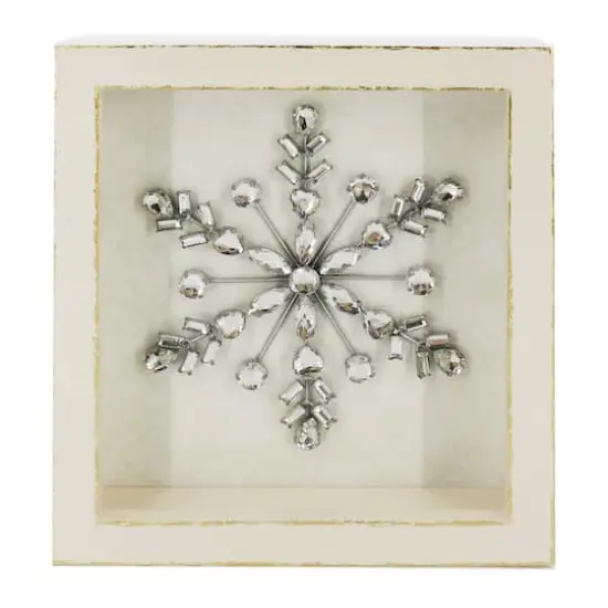 7" x 8" Snowflake Block Tabletop D&eacute;cor by Ashland&reg; White {1}