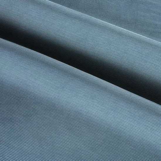 Springs Creative Modern Coastal Chambray Blue Valli Stripe Mohair Fabric {3}