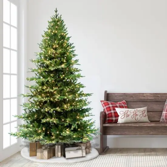 9ft. Pre-Lit Balsam Fir Artificial Christmas Tree, Clear Lights {8}