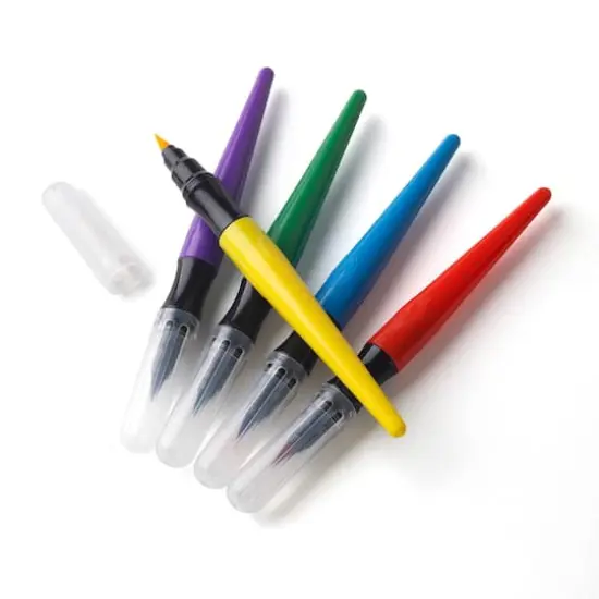 Crayola&reg; Washable No Drip Paint Brush Pens, 6 Packs of 5 {6}