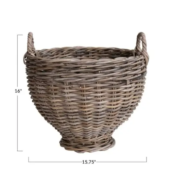 Hello Honey&reg; Medium Natural Woven Rattan Storage Basket {4}