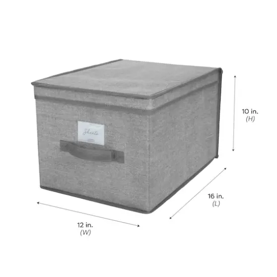 Simplify 12" Heather Gray Storage Box {4}