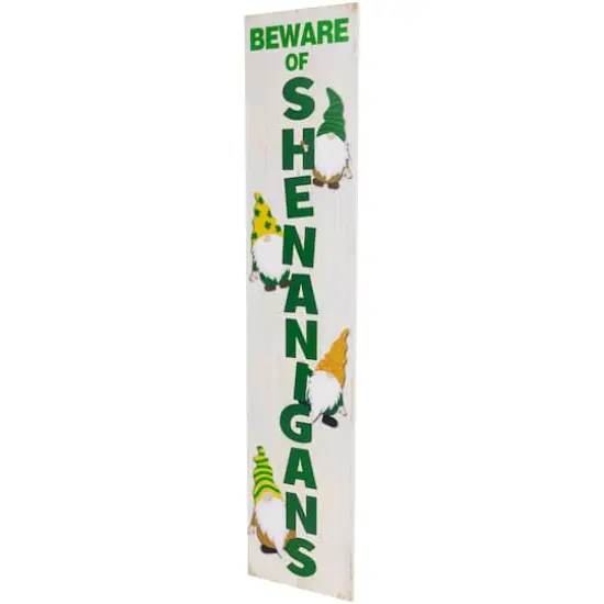 36" Beware of Shenanigans St. Patrick's Day Porch Board Sign Decoration {5}