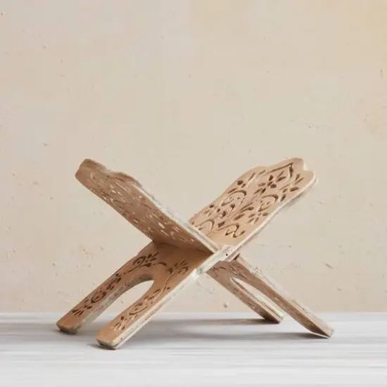 Hello Honey&reg; 11.25" Natural Wood Laser-Cut Book Holder {3}