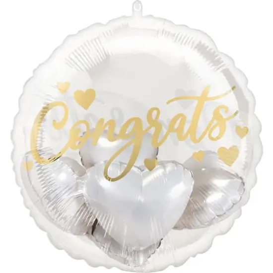 Insiders&reg; 20" Congrats with Hearts Foil Balloon {1}