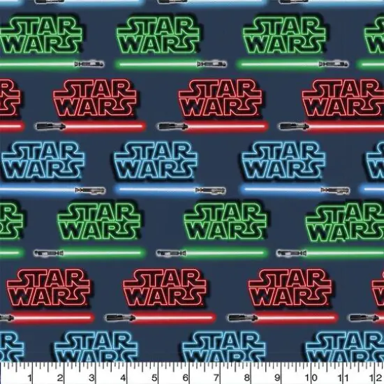 Star Wars&trade; Logos & Lightsabers Cotton Precut Fabric {3}
