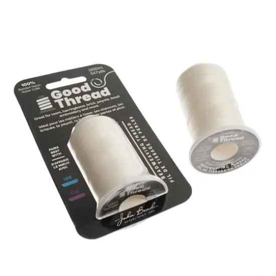 John Bead Good Thread Beadweaving Thread Ivory {4}