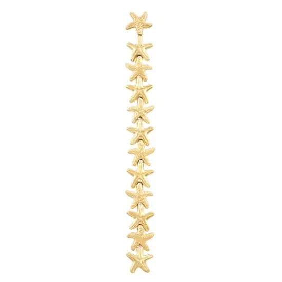 Gold Metal Starfish Beads, 14mm by Bead Landing&trade; {4}