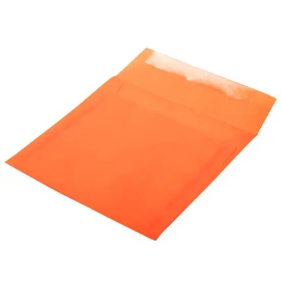 JAM Paper 6.5" x 6.5" Square Translucent Vellum Envelopes, 100ct. Orange {6}